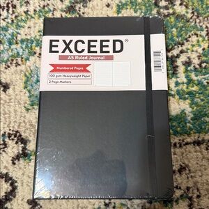 EXCEED Black Hardcover Ruled Journal Notebook - Sealed